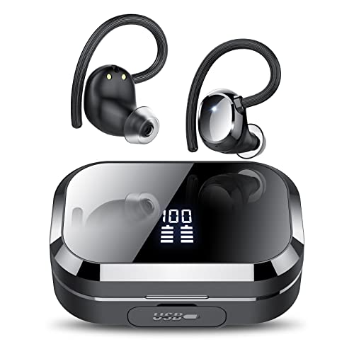 KT1 Bluetooth Kopfhörer in Ear, Kopfhörer Kabellos Bluetooth 5.3, 120 Stunden Spielzeit mit Ladeetui, LED-Anzeige, Comfort Fit, IPX7 wasserdichte Ohrhörer, Tiefer Bass, Bluetooth Kopfhörer Sport-1
