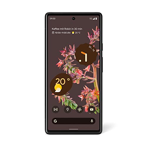Google Pixel 6 – Android 5G Smartphone ohne SIM-Lock mit 50 Megapixel-Kamera und Weitwinkelobjektiv – [128 GB] – Stormy Black-1