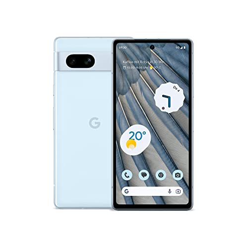 Google Pixel 7a und Ladegerät – 5G-fähiges-Android-Smartphone ohne SIM-Lock, mit Weitwinkelobjektiv sowie beeindruckender Akkulaufzeit – Sea-1
