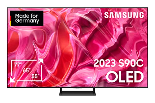 Samsung OLED 4K S90C 55 Zoll Fernseher (GQ55S90CATXZG, Deutsches Modell), Quantum HDR OLED, Neural Quantum Prozessor 4K, LaserSlim Design, Smart TV [2023]-1