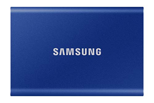 Samsung Portable SSD T7, 1 TB, USB 3.2 Gen.2, 1.050 MB/s Lesen, 1.000 MB/s Schreiben, Externe SSD Festplatte für Mac, PC, Smartphone und Spielkonsole, Indigo Blue, MU-PC1T0H/WW-1