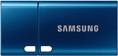 Samsung USB-Stick, USB-C, 256 GB, 400 MB/s Lesen, 110 MB/s Schreiben, USB 3.1 Flash Drive für Notebooks, Tablets und Smartphones, Blue, MUF-256DA/APC-1