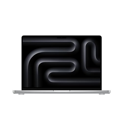 Apple 2023 MacBook Pro Laptop M3 Chip mit 8‑Core CPU, 10‑Core GPU: 14,2" Liquid Retina XDR Display, 8 GB gemeinsamer Arbeitsspeicher, 512 GB SSD Speicher. Funktioniert mit iPhone/iPad, Silber-1