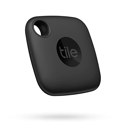 Tile Mate (2022) Bluetooth-Objektsuche, 60 m Reichweite, funktioniert mit Alexa und Google Home, kompatibel mit iOS und Android, schwarz, 37,8 x 37,8 x 7,1, (1er Pack)-1