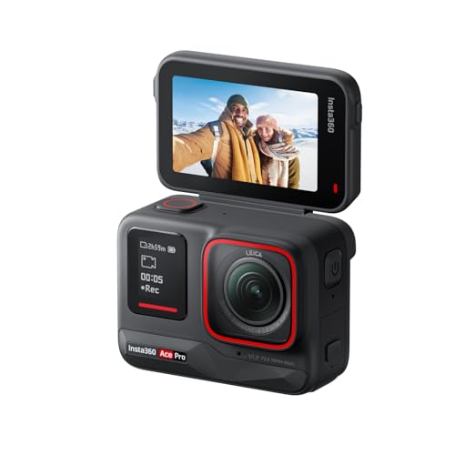 Insta360 Ace Pro - wasserdichte Action-Kamera, zusammen mit Leica entwickelt, 1/1,3"-Sensor und KI-Rauschunterdrückung für Beste Bildqualität, 4K120fps, 2,4"-Klappbildschirm & modernste KI-Funktionen-1