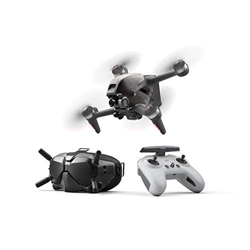 DJI FPV Combo, FPV-Drohne mit 4K Kamera, intensives Flugerlebnis, Sportmodus, superweites 150° Sichtfeld, HD-Übertragung mit niedriger Latenz, Notbremse und Schwebeflug, Grau-1