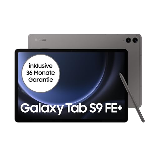 Samsung Galaxy Tab S9 FE+ Android-Tablet, 31,5 cm / 12,4 Zoll Display, 128 GB Speicher, Mit Stift (S Pen), Lange Akkulaufzeit, WiFi, Grau, Inkl. 36 Monate Herstellergarantie [Exklusiv bei Amazon]-1