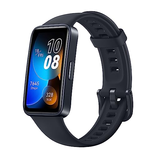 HUAWEI Band 8 Smartwatch, Ultraflaches Design, Schlaf-Tracking, 2 Wochen Akkulaufzeit,Gesundheits- und Fitness-Tracker, Kompatibel mit Android & iOS, Deutsche Version, schwarz-1