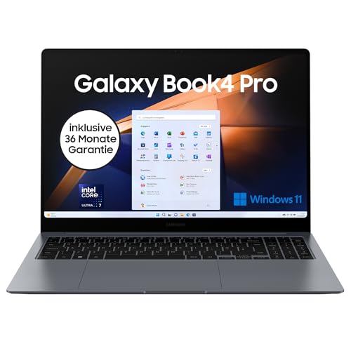 Samsung Galaxy Book4 Pro Notebook, 16"-Laptop, Intel Core Ultra 7, 16 GB RAM, 512 TB, Moonstone Gray, 3 Jahre Herstellergarantie [Exklusiv auf Amazon]-1